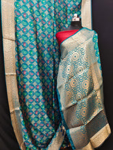 Beautiful Patola Zari Borders Rama Color Silk Sarees